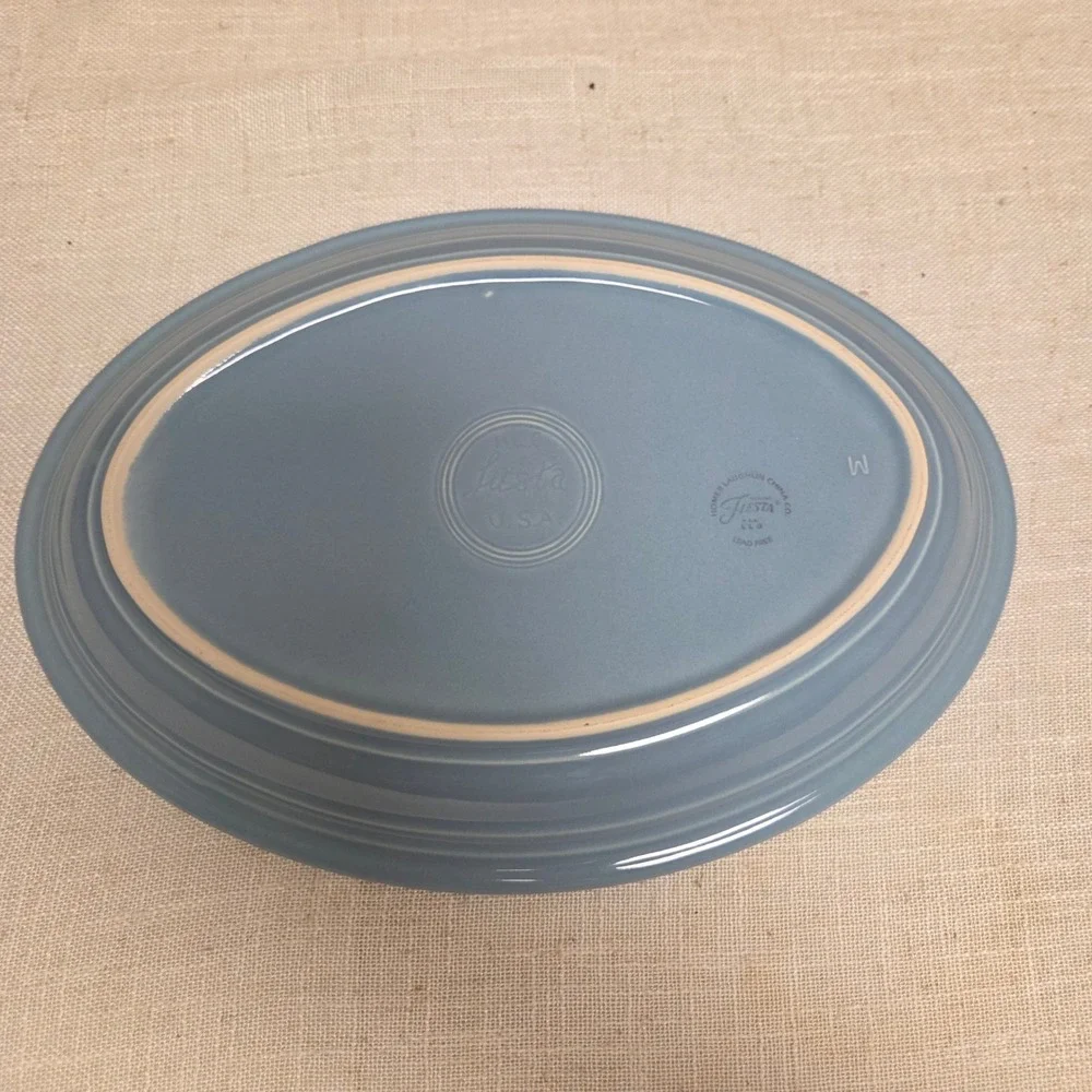 Fiesta HLC USA Oval Serving Platter Slate Blue Periwinkle